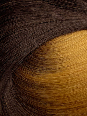 T1B/270 — Ombre off black to strawberry hair swatch