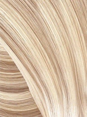 BL18/BL613 — Bleached Ash · Platinum hair swatch