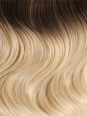 T2/BL60 — Ombre darkest brown to platinum hair swatch