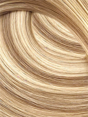 14/BL22 — Dark Blonde · Bleached Beach hair swatch