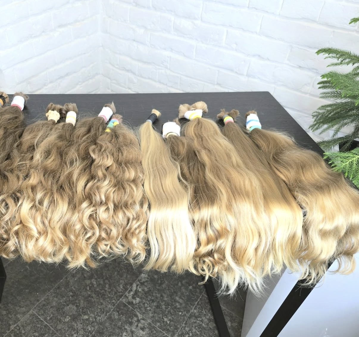 Baby-soft Slavic-look hair in cool brown and blonde shades made at RemyPatra's factory
