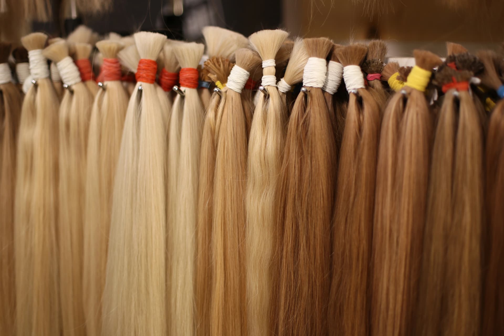 Row of developed colours from a single production batch