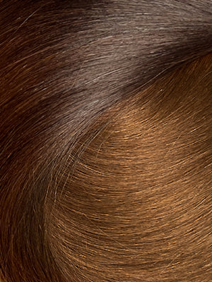 T1B/30 — Ombre off black to auburn hair swatch
