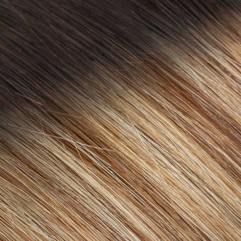 R2-640 — Rooted Chestnut Latte hair shade reference
