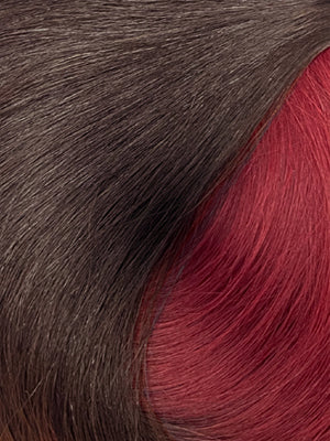 T1B/330 — Ombre off black to deep red hair swatch