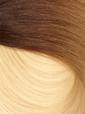 R2/5/BL22 — Rooted dark to beach blonde hair swatch