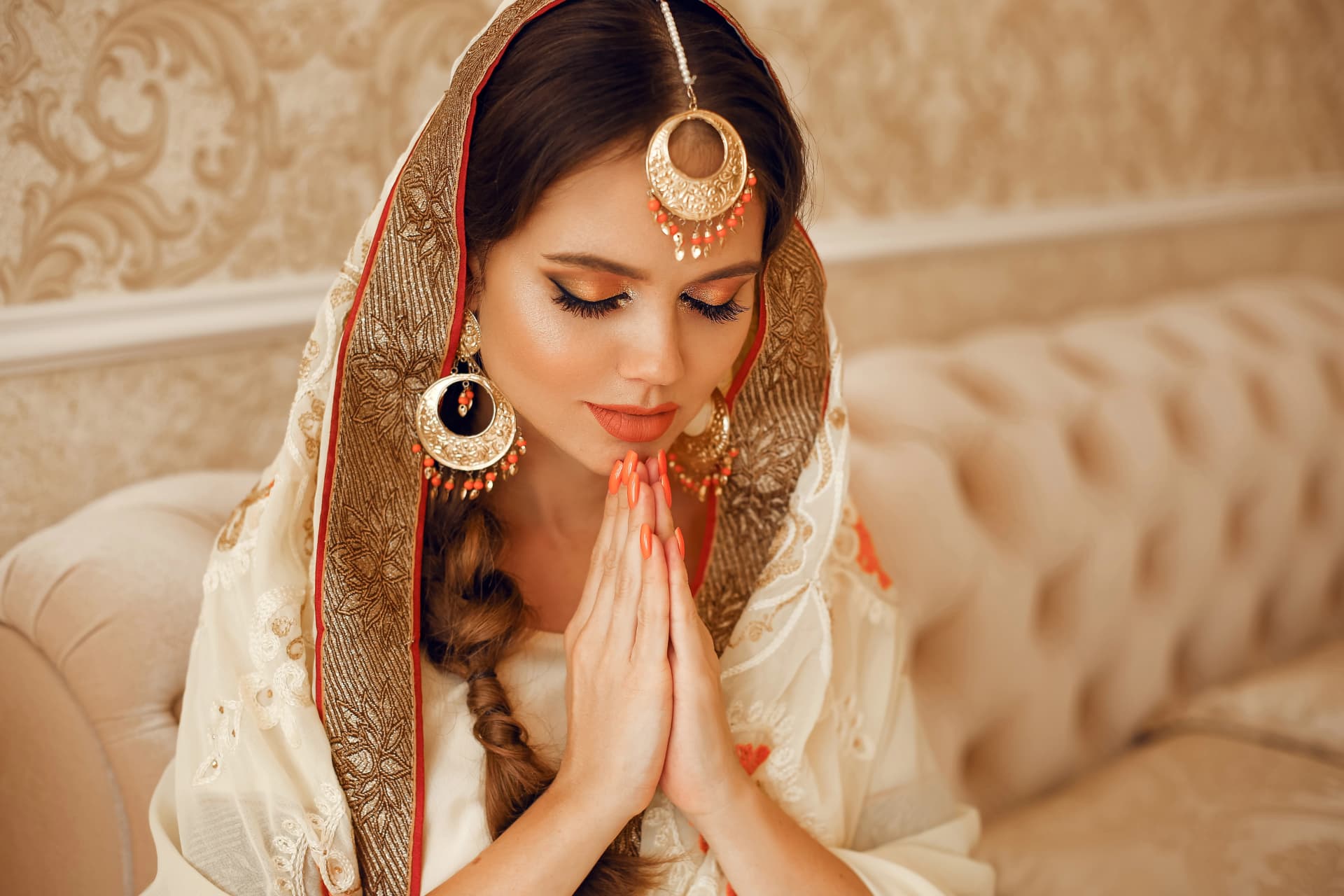 A moment of reverence — hair given at the temple is a donation of faith, handled with respect from collection onward
